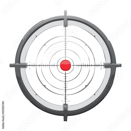 High-Quality Vector of Crosshair for Precision Targeting and Military Use

