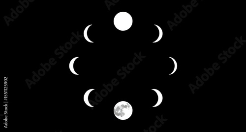 Moon icon, Full moon, Crescent moon, Half moon, Night sky moon, Moon vector, Lunar illustration, Moon phases, New moon, Waxing moon, Waning moon, Celestial body, Moonlight symbol, Moon silhouette, Glo