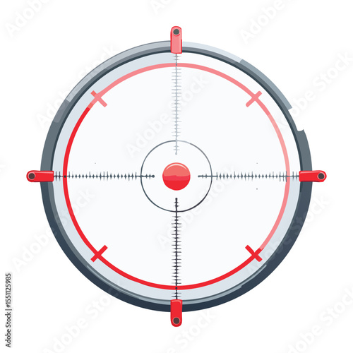 Minimalist Crosshair Icon for Shooting, Gaming, and Tactical Interfaces

