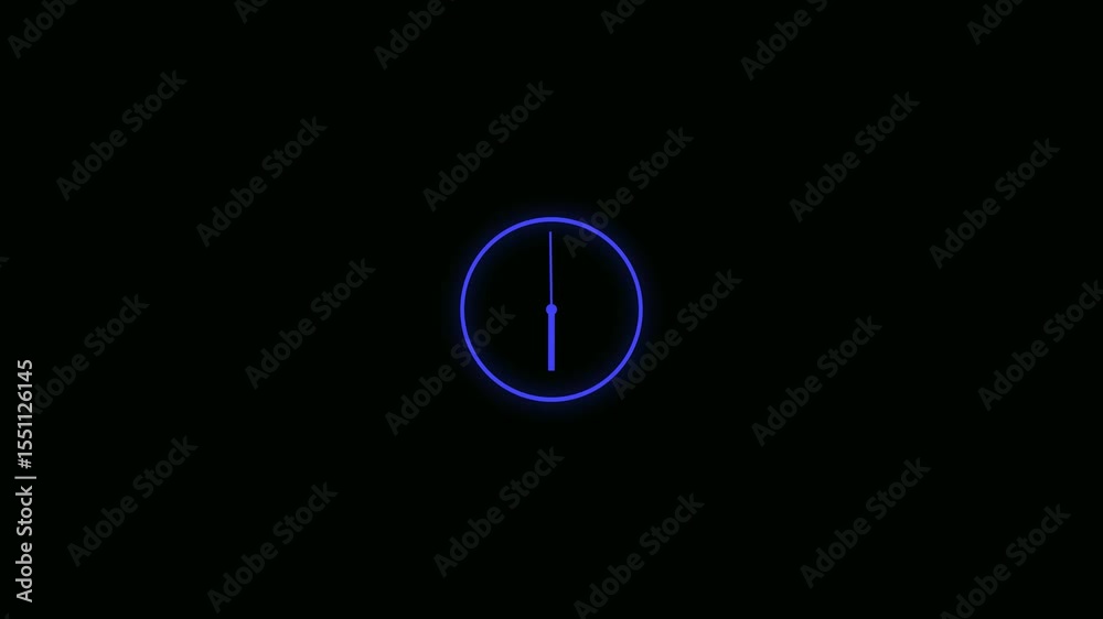 Clock icon animation with moving arrows and 24 hours day fast speed on black background. analog clock network animation. Wall clock video footage 12 hour Clock icon animation with moving arrows and 24 hours day fast speed on black background. analog clock network animation. Wall clock video footage 12 hour