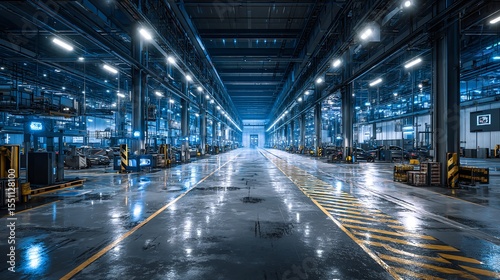 Modern Industrial Warehouse with Advanced Equipment and Automation

 photo
