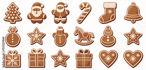 Collection of Festive Gingerbread Cookies