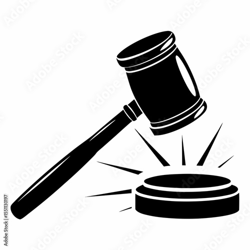A straight line representing a law or auction.