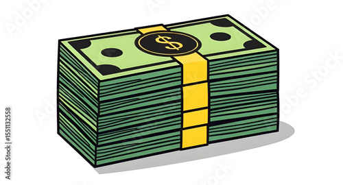 Dollar cash, Dollar bills, Money icon, Stack of cash, Cash bundle, Green dollar bills, Currency icon, Cash vector, Paper money, Dollar sign, Money stack, Cash illustration, Cash payment, Money symbol,