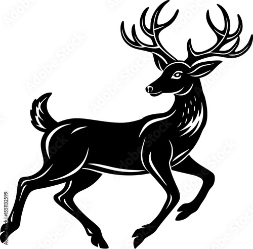 deer silhouette vector illustration