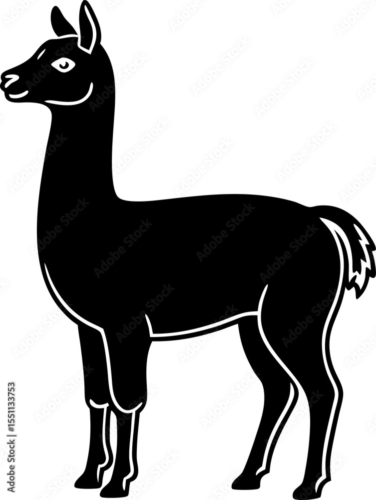 Fototapeta premium vector illustration of a llama 