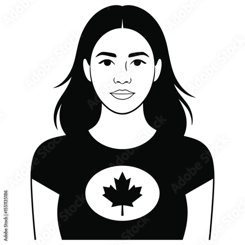 girl with long hair vector
