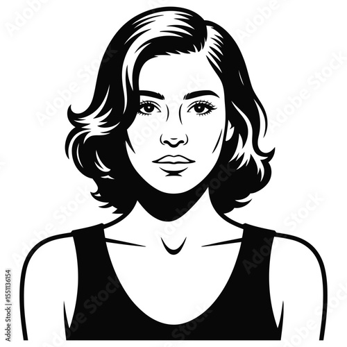 woman with long hair