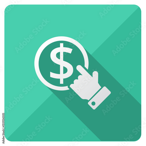 Pay Per Click Money Cursor Icon Vector Illustration