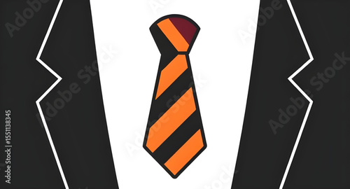 Formal wear icon, Office tie, Suit accessory, Men’s fashion icon, Professional attire, Clothing icon, Dress code symbol, Formal icon, Gentleman icon, Silk tie, Bowtie alternative, Classic tie, Male cl