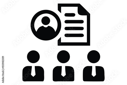 Team reviewing documents for candidate selection