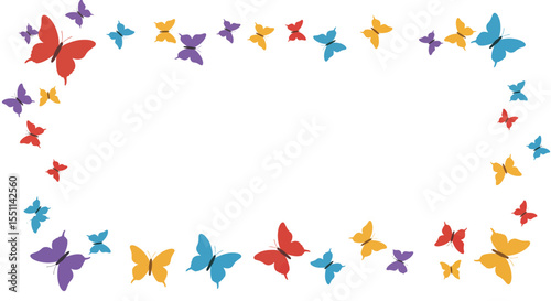 Colorful Butterfly Pattern – Vibrant Whimsical Insect Illustrations for Kids, Decor, and Nature-Themed Designs