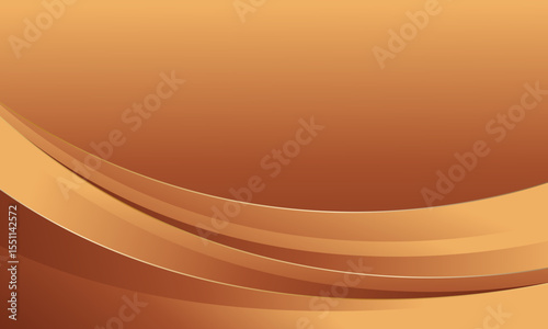 Abstract bronze luxury curve background with gold accents. Elegant wallpaper design for templates, banners, covers, sales, business, events, awards, websites, pages, and more