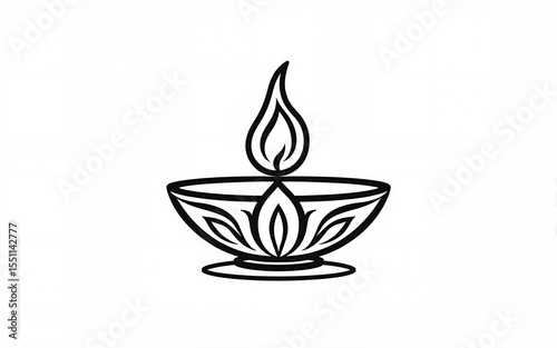 Diwali lamp icon collection. Candle oil lamp logo in black. Diwali lamp icons. High quality