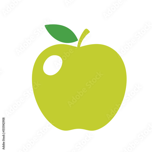 green apple isolated on white background