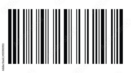 Barcode vector icon. Bar code black icon. Realistic barcode