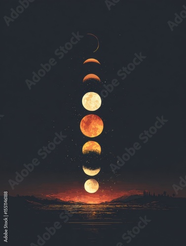 Exploring the Connection Between Moon Phases and Sleep Quality Through an Artistic Representation