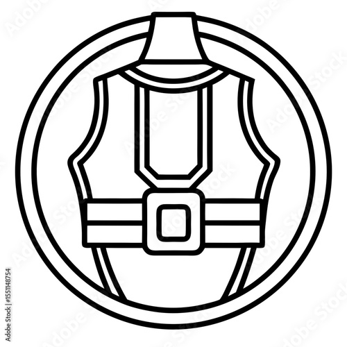 Wearable tech for fitness line art vector illustration 