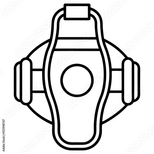 Wearable tech for fitness line art vector illustration 