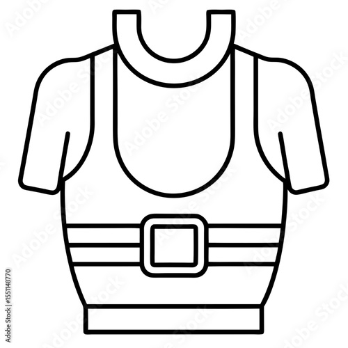 Wearable tech for fitness line art vector illustration 
