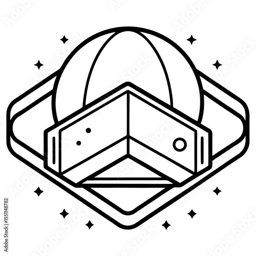  VR headset with hologram