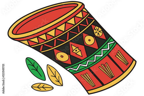 Kwanzaa Unity Cup Cartoon Colored Clipart