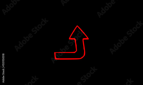 red arrow up