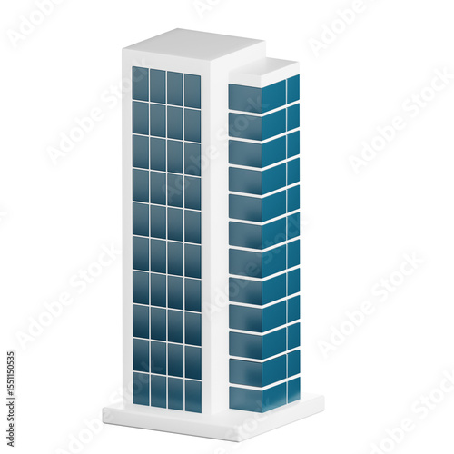 Skyscraper Building 3D Illustrationa