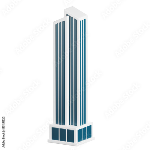 Skyscraper Building 3D Illustrationa