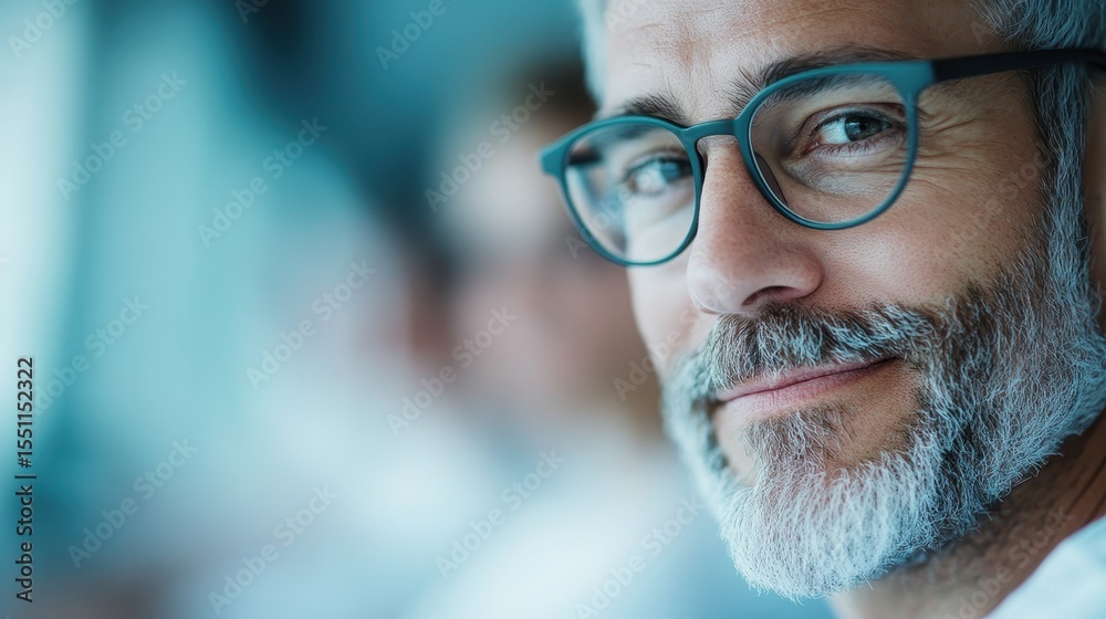 A smiling older man with a beard and glasses displays warmth and kindness, inviting a connection through his friendly expression in a softly focused setting. A smiling older man with a beard and glasses displays warmth and kindness, inviting a connection through his friendly expression in a softly focused setting.