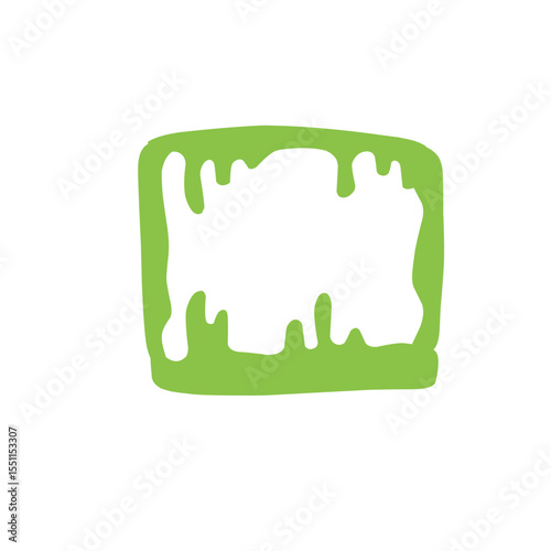 melted green frame vector