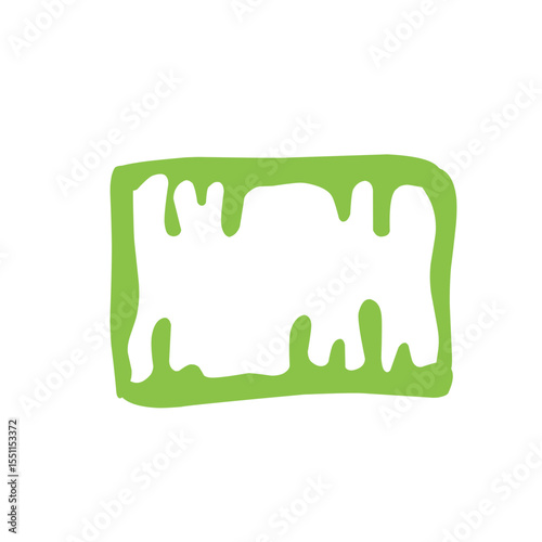 melted green frame vector