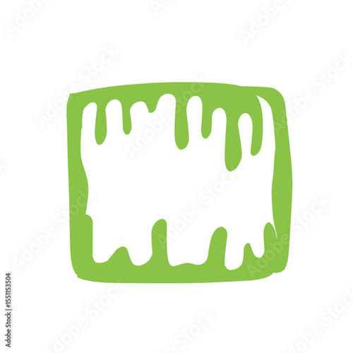 melted green frame vector