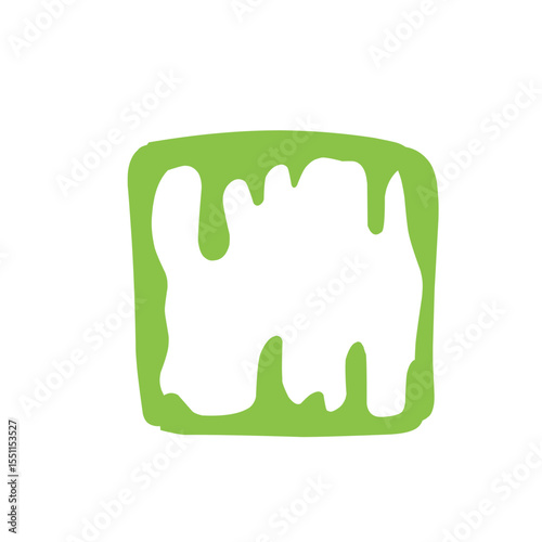 melted green frame vector
