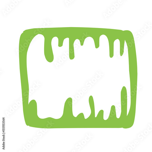 melted green frame vector