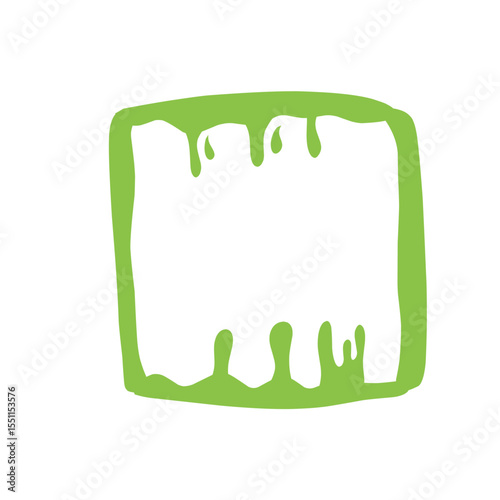 melted green frame vector