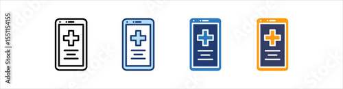 Medical App Icon Set Multiple Style Collection