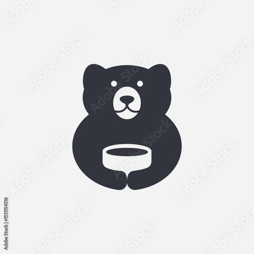 Bear logo for coffee shop concept