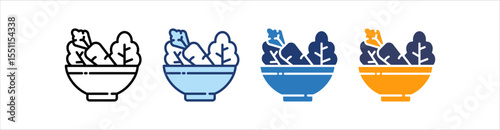 Salad Icon Set Multiple Style Collection