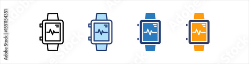 Smartwatch Icon Set Multiple Style Collection