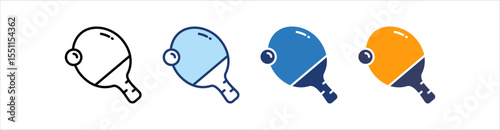Ping Pong Icon Set Multiple Style Collection
