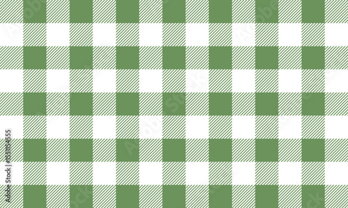 Gingham seamless pattern. Checkered texture for picnic blanket, tablecloth, plaid. Fabric geometric background, retro textile design. Vector illustration.