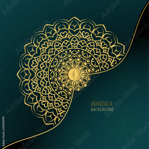 A luxurious mandala design with intricate details and rich golden accents, symbolising elegance and harmony.
