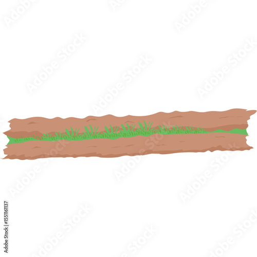 Dirt road illustration