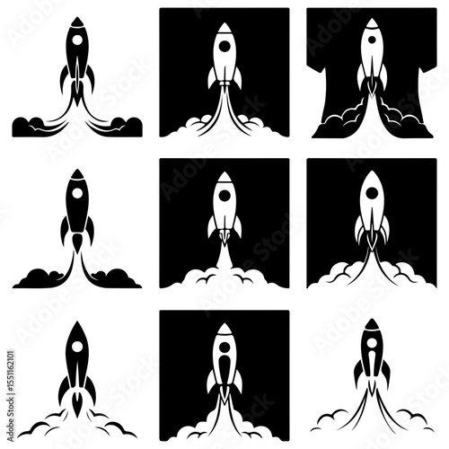 A toolkit of rocket silhouettes for prototyping and designing the next hit sci-fi video game