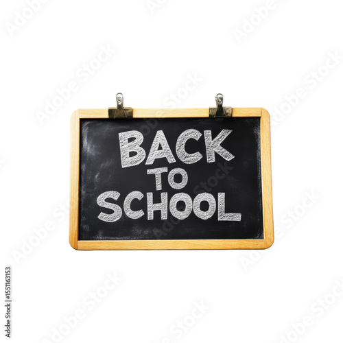 School Blackboard with Chalk Text 