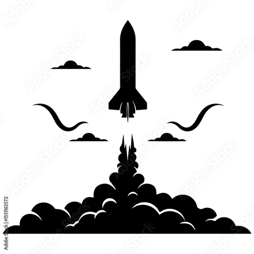 A comprehensive fleet of alien and human spacecraft silhouette for building your own sci-fi universe