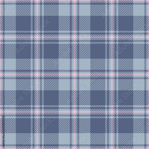 beautiful plaid tartan blue navy blue pink pattern. It is a seamless repeat plaid vector. Design for decorative,wallpaper,shirts,clothing,dresses,tablecloths,blankets,wrapping,textile,fabric,texture