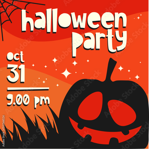 Halloween Party Invitation Spooky October 31st Celebration