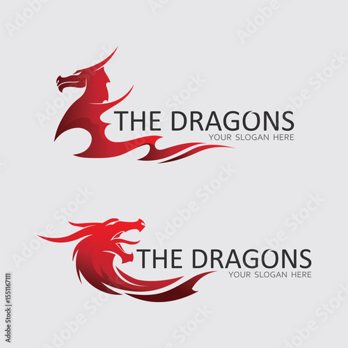 Dragon vector icon illustration